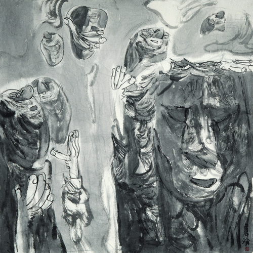 人类图像学研究-预言-130x130cm-2019年-张江舟