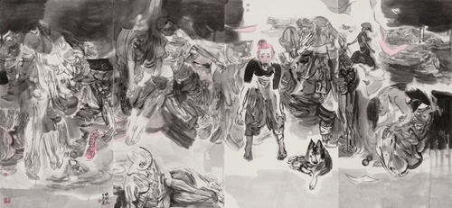 唤醒之约-388x180cm-2021年-张江舟