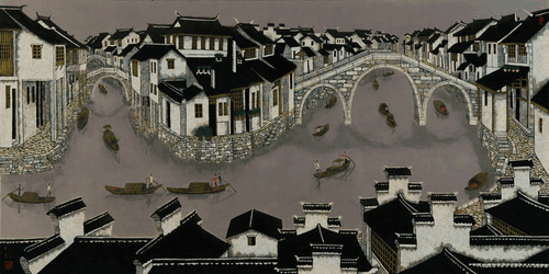 江南水乡-180x90cm-2012年-乔十光