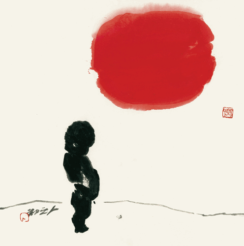 人之初-68x68cm-1987年-贾浩义