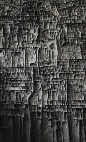 纸浆作品《对话》（局部），魏二强