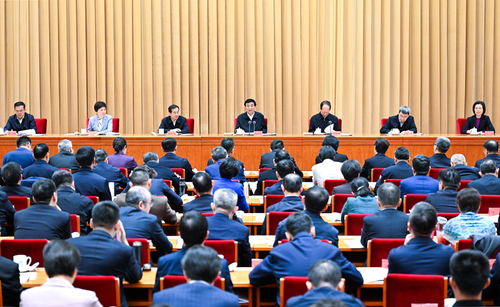 1月15日，全国统战部长会议在北京召开。中共中央政治局常委、全国政协主席王沪宁出席并讲话。新华社记者 张领 摄