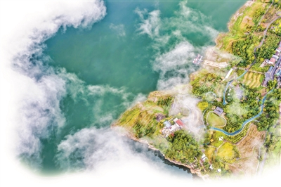 重庆石柱县桥头镇景色