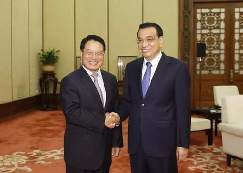 国务院总理李克强在人民大会堂会见联合国工业发展组织总干事李勇 国务院总理李克强在人民大会堂会见联合国工业发展组织总干事李勇