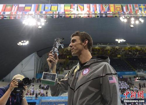 菲尔普斯。记者 廖攀 摄 点击进入下一页